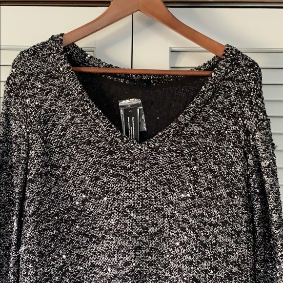 Apt 9 Black and Silver Sweater - Picture 2 of 7